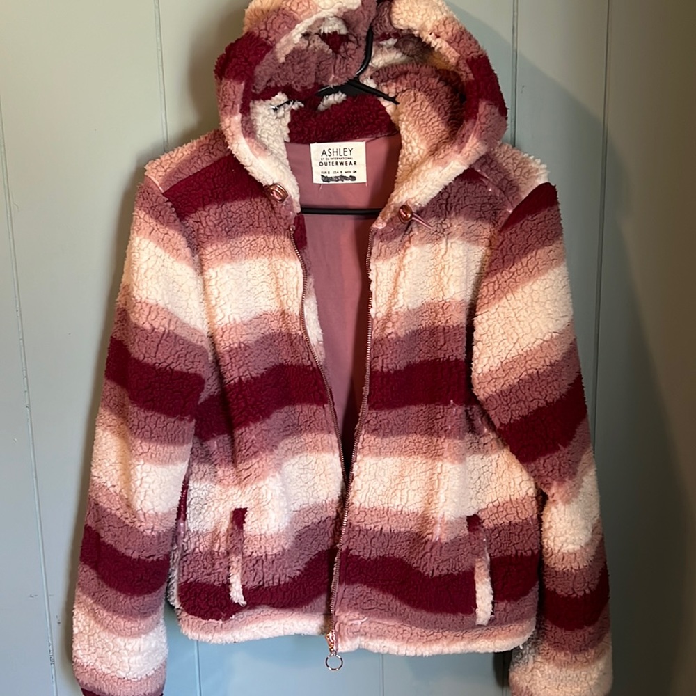 Multi colored teddy jacket